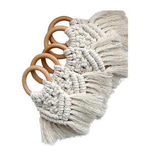 การออกแบบที่ไม่ซ้ํากันBoho Macrameแหวนผ้าเช็ดปากพู่Nordicของขวัญแหวนผ้าเช็ดปากสําหรับตกแต่งโต๊ะอุปกรณ์จัดงานแต่งงาน - Product Image 3