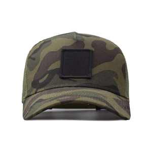 หมวกเบสบอลด้านหลังผ้าฝ้ายเปล่า5แผงสำหรับผู้ใหญ่หมวกทรูเกอร์ตาข่ายสีทึบพร้อมโลโก้ที่กำหนดเองได้ - Product Image 5