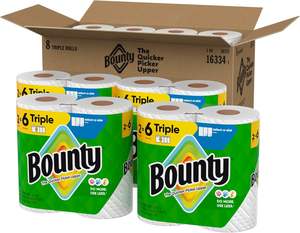 Toallas de Papel Bounty Select-A-Size, Blancas, 8 Rollos Triples = 24 Rollos Regulares - Product Image 6