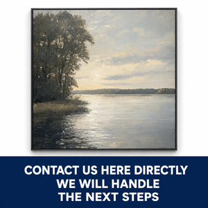 Still Waters at Dusk Paintings and <b>Wall</b> Arts Still Life Custom Hand Painted Minimalist Hotel House Decoration Interior Artwork - Product Image 2