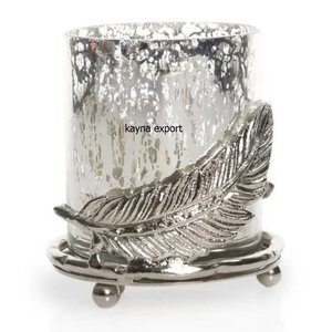 เชิงเทียนโลหะรูปใบไม้สำหรับตกแต่งบ้านและโรงแรมเชิงเทียนดีไซน์ใบไม้แบบล่าสุด - Product Image 2