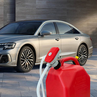 Pompe à siphon électrique auto-amorçante en plastique à haut débit de 3,2 GPM avec tuyau de 10 pieds, rechargeable par USB pour diesel/essence/pétrole