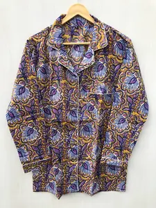 <b>Summer</b> Wear <b>Women's</b> <b>Pajamas</b> Set Beautiful Daily Wear Comfortable Full Sleeve Sleepwear Dress - Product Image 4