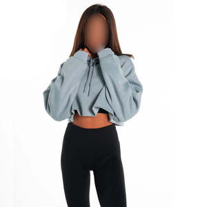 Sudadera Corta de Manga Larga para Mujer, Abrigada para Invierno, de Marca, Material Ecológico, a Bajo Precio - Product Image 4