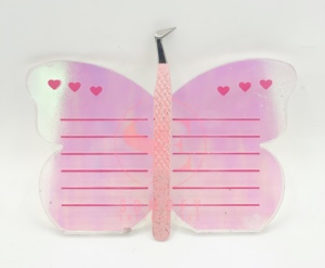 ถาดต่อขนตาปลอมทำจากแก้วอะคริลิคสีชมพูพร้อมเครื่องมือกาวติดโลโก้ตามสั่งแบบ2025 - Product Image 6