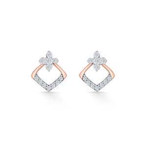 Aurora Crest - Aretes de Oro Blanco de 14k con Zafiro, Esmeralda y Perla para Mujer - Boda, Compromiso y Fiesta - Product Image 3