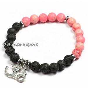 Wholesale Price 7 Chakra Bracelet <b>Engraved</b> Solar Plexus Seven Chakra Bracelet & Semi Precious Stone Exporter - Product Image 2