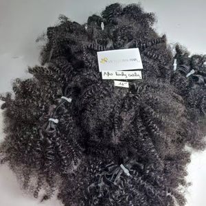 Cheveux vietnamiens Afro Kinky Curly Top Quality Double Weft Hair Bundles Super Double Drawn 100% Raw Hair Extensions - Product Image 3