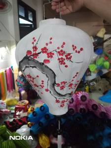 Linterna de seda hecha a mano marco de bambú iluminación decorativa de Vietnam para festivales y decoración del hogar linterna de seda interior - Product Image 3