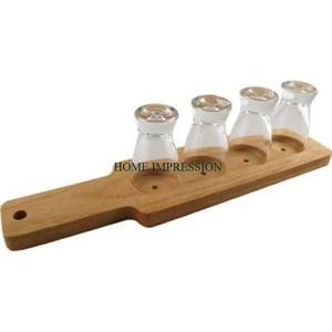 Soporte y soporte de vidrio de madera maciza de calidad superior, diseño moderno, soporte y soporte para tazas de vajilla de madera pura de gran tamaño a bajo precio - Product Image 5