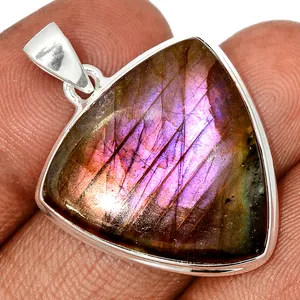 Manufacturer at Factory Price Customized Jewelry Natural Labradorite Jewellery 925 Silver Trendy Color Golden Fancy Jewelry