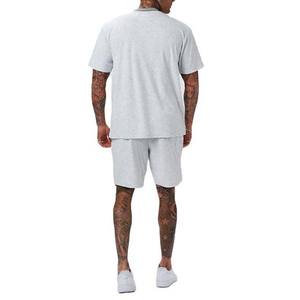 ชุดวอร์มผู้ชาย เสื้อยืดแขนสั้น กางเกงขาสั้น ผ้าฝ้าย 100% - Product Image 6