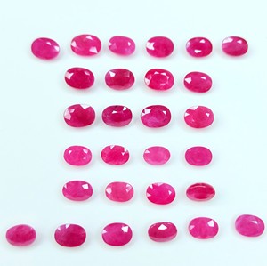 Pierre précieuse naturelle à 100% Johnsoul Ruby 6x4-5x7mm Forme ovale Couleur rose rougeâtre Qualité fine Pierre précieuse en vrac pour la fabrication de bijoux - Product Image 4