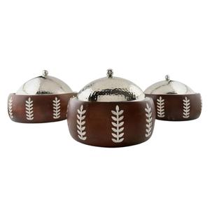 Chauffe-plat rond en acier inoxydable, design élégant, marmite classique, vente en gros, marmite en métal fantaisie - Product Image 2