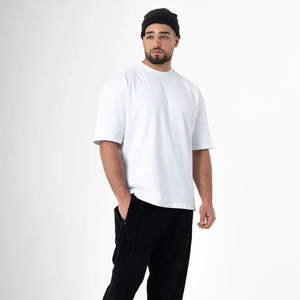 เสื้อยืดโอเวอร์ไซส์ของผู้ชายขนาดใหญ่พิเศษระบายอากาศได้ดีคุณภาพพรีเมี่ยมเสื้อยืดใส่ไปถนนน้ำหนักเบา - Product Image 1