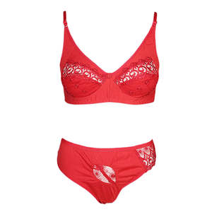 Ensemble soutien-gorge et culotte pour femme - Rouge - Product Image 1