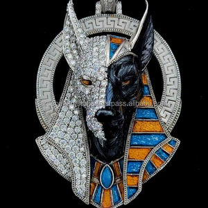 Pendentif cheval Moissanite personnalisé, pendentif diamant glacé en émail coloré 3D, pendentif animal personnalisé, pendentif animal 3D en argent 925 - Product Image 1