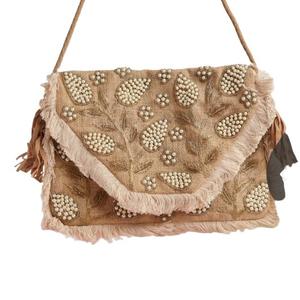 Femmes de luxe perlé soirée fourre-tout fronde pochette Style géométrique accessoires de mariage chaînes en gros Guru Kirpa exportations - Product Image 2