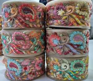 Cintas florales bordadas multicolor, en rollos, ideal para proyectos de arte y artesanía y para reventa por embellecedor de tiendas - Product Image 5