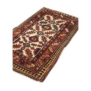 Alfombra de Lana Anudada a Mano Kiaan Ivory PAEM-568 con Patrón Geométrico Tabriz para el Hogar, Sala de Estar, Dormitorio, Alfombra Rectangular Hecha a Mano para Pasillo - Product Image 2