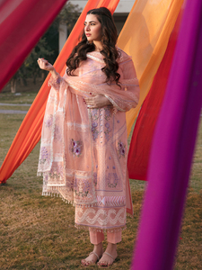 Vestido de Salwar Kameez hasta el suelo de césped de diseñador para mujer paquistaní, vestido estampado para fiesta de trabajo listo para usar, colección de verano 2025 - Product Image 5