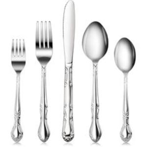 Juego de cubiertos de acero inoxidable de primera calidad con materiales ligeros y duraderos para un uso diario de larga duración - Product Image 6