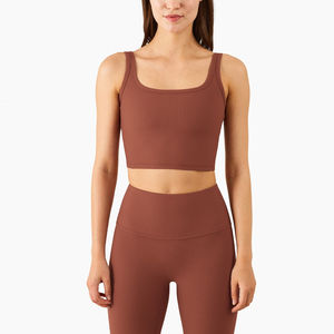 2025 ensemble de yoga pour femmes personnalisé vêtements d'entraînement de gymnastique confortables avec motif solide prix bon marché et Service OEM - Product Image 5