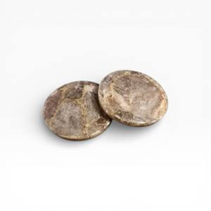 Square Natural <b>Agate</b> Stone <b>Coaster</b> Set with Teal Blue White Crystal Pattern and Solid Metal Holder - Product Image 6