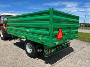 New Hot Dipped Galvanized Steel Hydraulic Back Tipping <b>Trailer</b> Two Axles Four <b>Wheel</b> Farm Tractor Dump <b>Trailer</b> for Transportation - Product Image 5