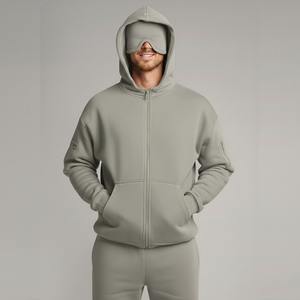 Plain Conjuntos Para Hombres Custom Sleep Mask Design Hoodie <b>Y2k</b> Casual Streetwear Sleeping Eyeshade Airplane Mode Travel Hoodie - Product Image 2