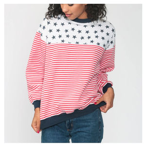 Sweat-shirt pour femme de style premium, imprimé lettres, coupe ample, marque privée, vente en gros, vêtements décontractés pour femme - Product Image 6