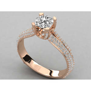 Anillo Solitario de Oro de 14K para Mujer con Diamante Cultivado en Laboratorio - Product Image 4