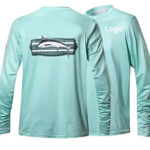 เสื้อตกปลาแขนยาวผ้าโพลีเอสเตอร์แห้งเร็วเสื้อตกปลาสำหรับผู้ใหญ่ป้องกันแสงแดดออกแบบได้ตามต้องการ - Product Image 1