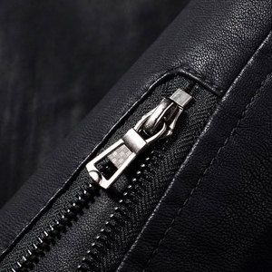 Veste en cuir de haute qualité pour hommes, noire, style streetwear, 2025, vestes en cuir véritable pour l'hiver - Product Image 6