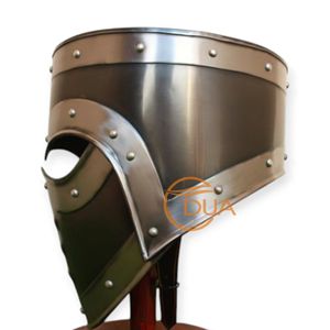 Casque Edward Darkened une armure moderne élégante Casque en fer de style médiéval avec technique polie d'impression UV - Product Image 5