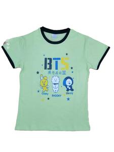 Último diseño, camiseta de alta calidad para niñas, camiseta de manga corta de diseño personalizado a la moda para niñas de Bangladesh - Product Image 4