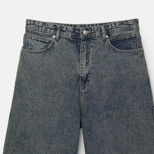 <b>Men</b> Summer Shorts Cotton Blend Breathable Fabric Relaxed Fit With Side Pockets / Perfect For Daily Wear Button Waist <b>Belt</b> Loops - Product Image 3