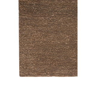 Tapis en jute et chanvre noué à la main Nomadic Threads, couleur unie beige et marron, PKJT-107, pour usage domestique - Product Image 4