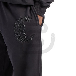 Couleur noire avec fermeture à glissière complète Haute qualité à prix raisonnable Meilleure qualité Faites vos propres survêtements en strass - Product Image 6