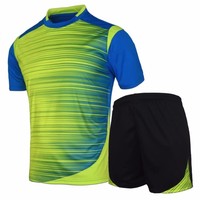 Tenue de sport de football personnalisée, haut de gamme, 100% polyester, respirante, légère, à manches courtes, pour adultes unisexes