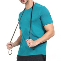 T-shirt de sport d'été pour homme 100 % coton à séchage rapide, coupe ample, manches courtes, respirant et écologique