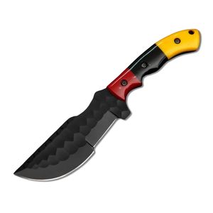 High Quality Black Tracker Bus <b>Craft</b> <b>Knife</b> with D2 Steel Blade Resin Sheath Handle Bamboo Scissors Leather Sheath Hunting Tools - Product Image 1