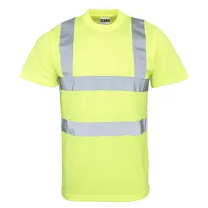 Hi vis-Camiseta de poliéster de manga corta con cuello en v para hombre, polo de secado rápido de marca, polo de golf hi vis, diseño personalizado