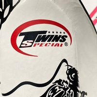 Protège-tibias de boxe professionnels pour jumeaux, entièrement imprimés, blancs, avec logo personnalisé, équipement de protection pour le kickboxing, Muay Thai, sécurité, salle de sport
