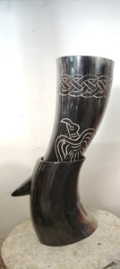 Corne de Cerf Naturelle Faite à la Main, Style Viking Rustique, Tendance Actuelle, 400-600ml, Écologique et Recyclable - Product Image 2