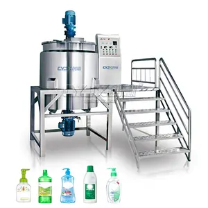 CYJX Cosmetic Dairy Mixing Tank With Paddle Type Of Agitator Heating Tank With Mixer Food Sauce Shampoo Blending Vessel
