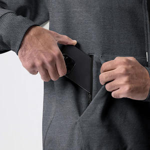 Nueva venta al por mayor Sudadera con capucha para hombres Logotipo personalizado Transpirable Mangas largas Básicas Sudaderas con capucha de mezcla de algodón para hombres - Product Image 5