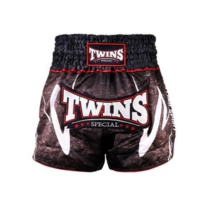 Shorts de combat MMA respirants de haute qualité, sur mesure, pour l'entraînement au kickboxing, shorts de Muay Thai Twins, broderie du logo sur le devant - Product Image 1