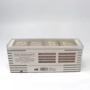 Calendario de Escritorio de Madera con Cuenta Regresiva de Años y Días, Diseño Impreso para Exhibición en Oficina o Control de Horarios - Product Image 2