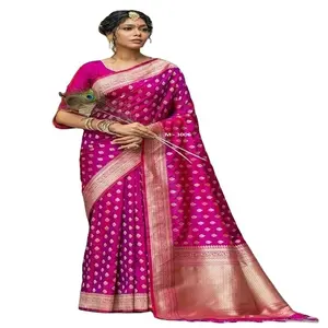 Meilleure vente de saree pour femmes pour vêtements de soirée et de mariage du fournisseur indien disponible au prix de gros saree pour femmes